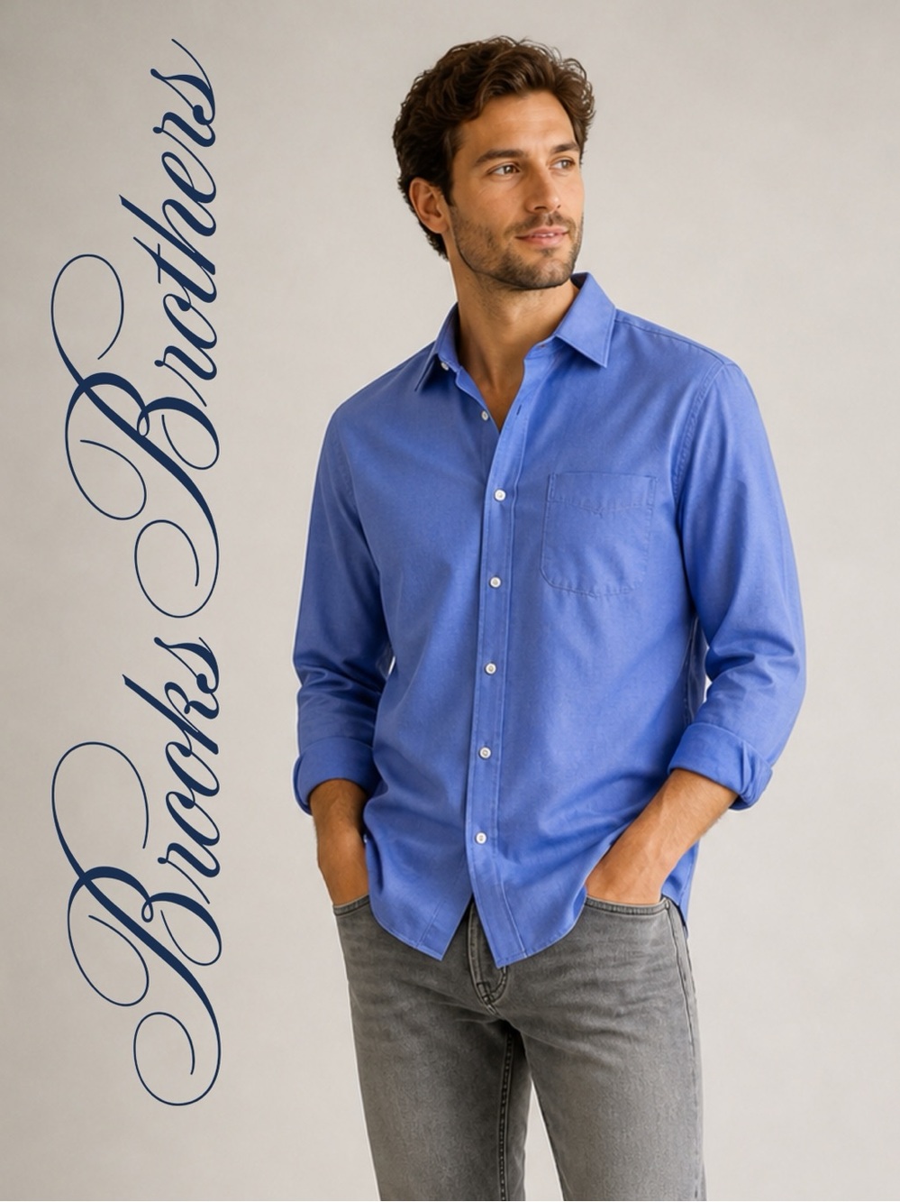 💙🔥 Brooks Brothers Non-Iron Dress Shirt Blue Button Down Men’s 16-35 L/XL
